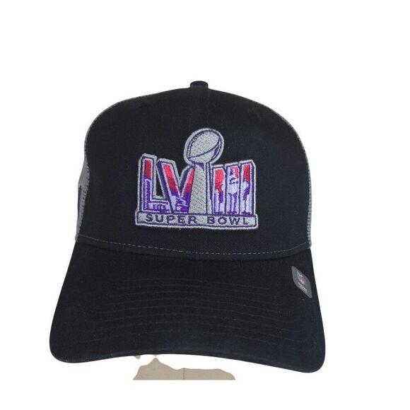New Era NFL Super Bowl LVIII Trucker Hat Black Gray 49ers Chiefs - Picture 1 of 7